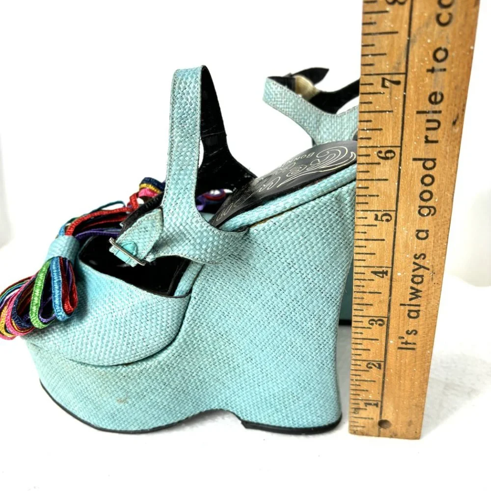 The Wonder Wedge Bonnie Smith for Kimel Platform Heels Vintage 1970s
